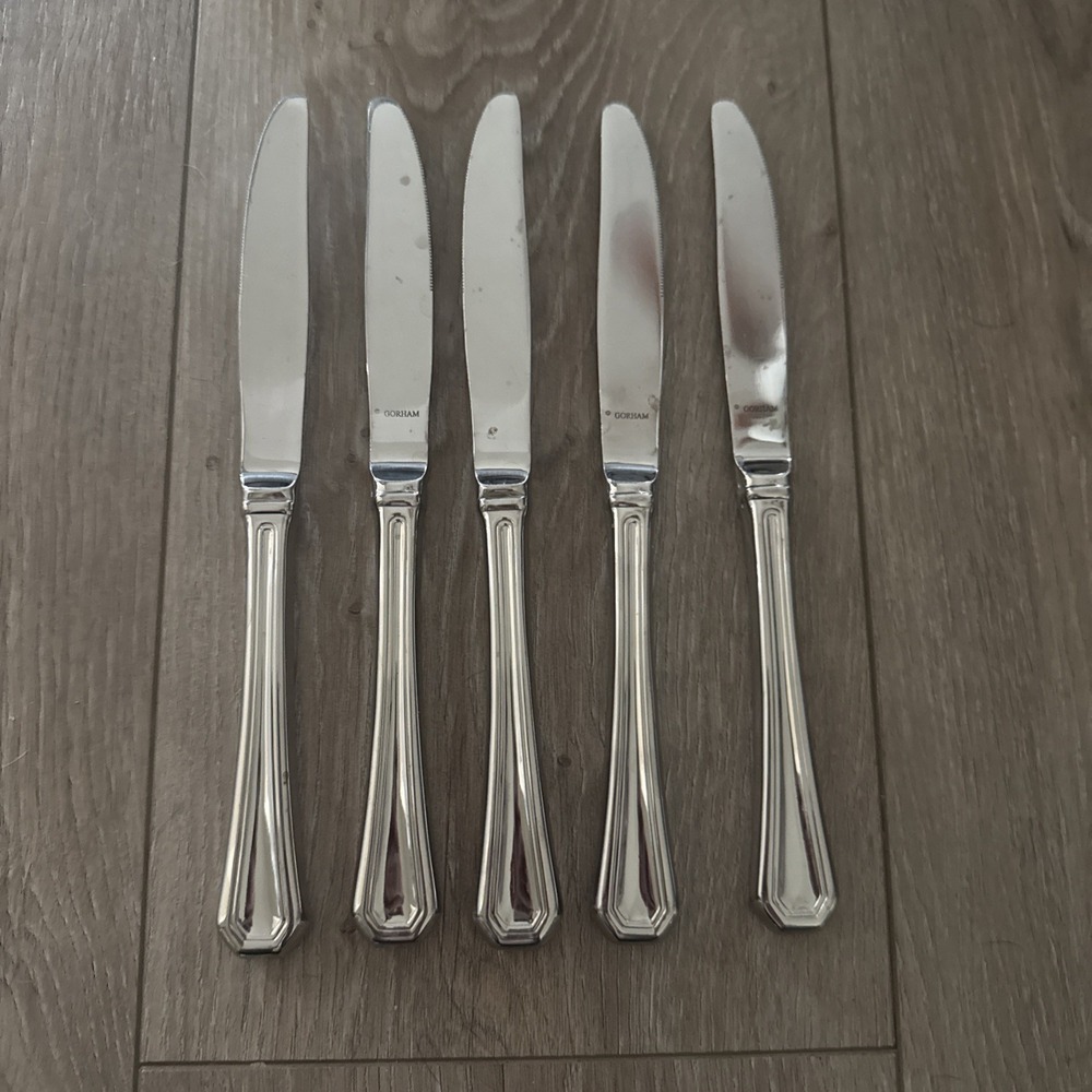 FAIRVIEW Gorham Stainless Dinner Knives Knife 18/8 Flatware Set Of 5‎